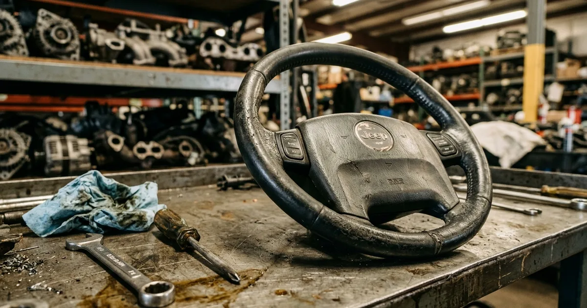 Used steering wheel auto part