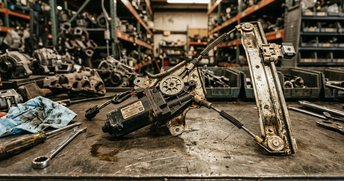 Used window regulator auto part
